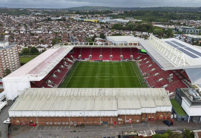 Bristol City's Ashton Gate stadium from the outside